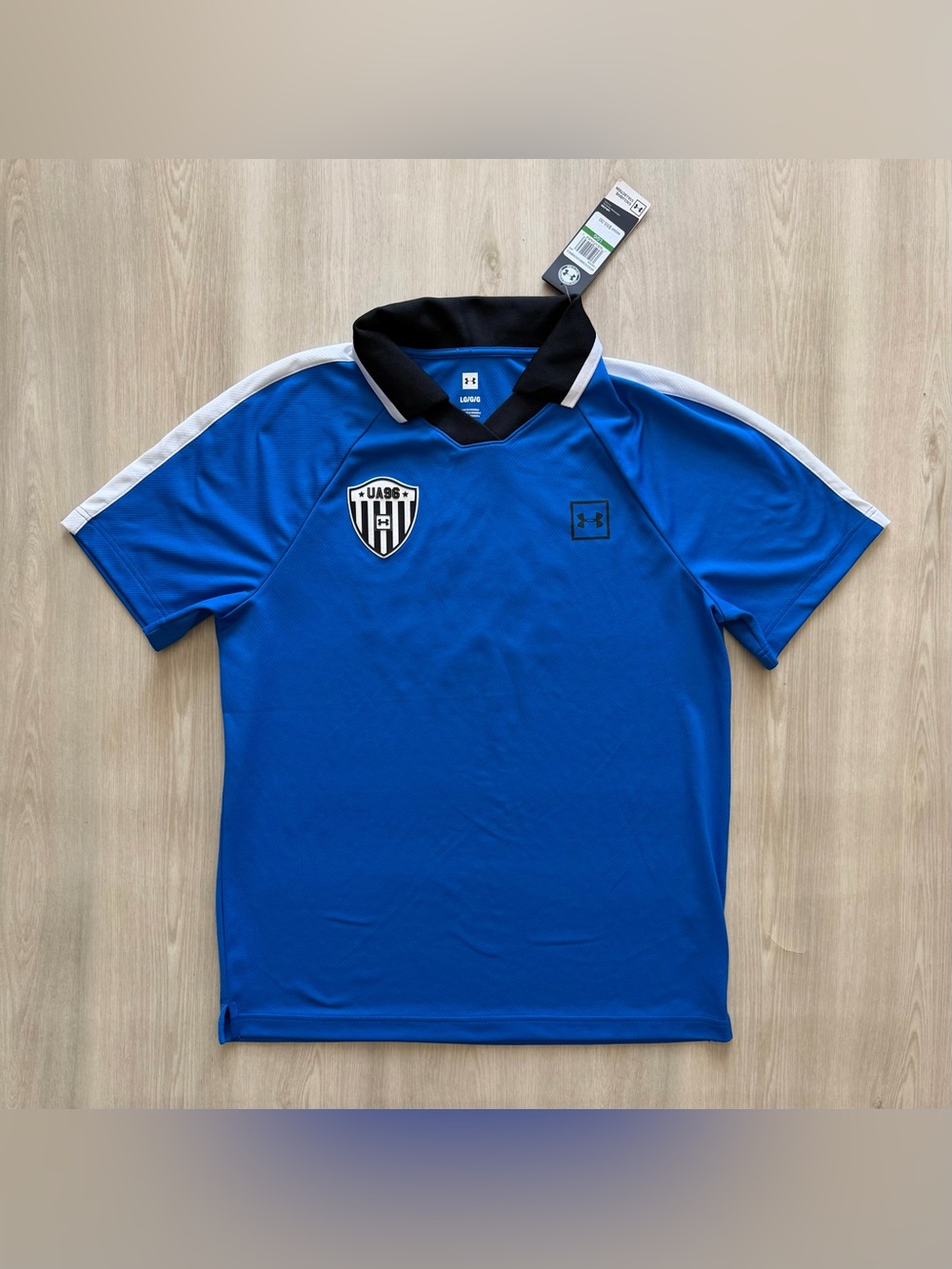 Under Armour Soccer Jersey Shirt  Mens Large Blue - Always on UA96 NWT MSRP $55